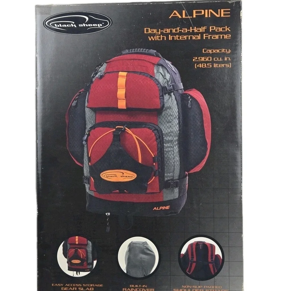 Black Sheep ALPINE Day-and-a-Half Pack Backpack w Frame 48.5L TONS OF FEATURES!